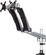 🖥️ startech.com premium silver dual monitor arm - adjustable articulating desk mount - supports vesa monitors from 12'' to 30'' - grommet/desk mount compatible (armdual30) логотип