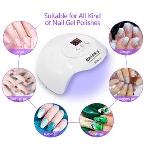 img 1 attached to 💅 NAILGIRLS 36W UV Led Nail Lamp - Fast Curing Lamps with 3 Timer Settings, USB Powered Nail Dryer for Gel Polish, Automatic Sensor Nail Art Tools