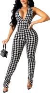 👗 lucuna tie dye bodycon jumpsuit - women's clubwear clothing, rompers & overalls logo