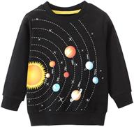 🦖 toddler boys dinosaur space sweatshirt: long sleeve sport excavator pullover for kids 2-7 years logo