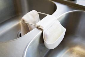 img 1 attached to Convenient Evriholder Sink Caddy: White Sponge Holder with Dish Cloth Rod