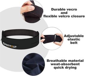 img 2 attached to Sportout Adjustable Running Belt for Men and Women with 2 Openings – Ideal Waist Belt for Carrying Phones, Keys, or Cards in 2 Sizes