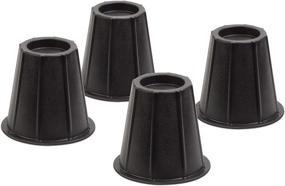 img 3 attached to 🛏️ Honey-Can-Do STO-01004 Round Bed Risers 5-Inch Black - Elevate and Enhance Your Bed with Style