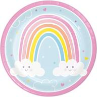 🌈 happy rainbow paper plates, pack of 8 logo