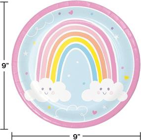 img 1 attached to 🌈 Happy Rainbow Paper Plates, Pack of 8