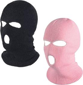 img 3 attached to High-Quality Knitted Balaclava with 3 Holes: Keep Safe Outdoors with Occupational Health & Safety Products and Personal Protective Equipment