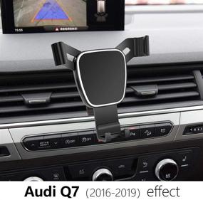 img 3 attached to Держатель для телефона LUNQIN для Audi Q7 (2016-2019) - навигационное крепление для автомобиля, стильное украшение интерьера, мобильное крепление для телефона