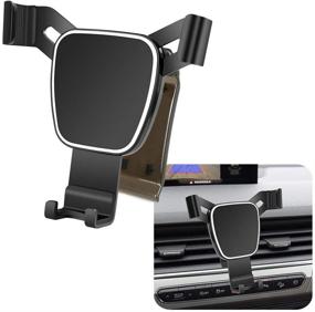 img 4 attached to LUNQIN Car Phone Holder for Audi Q7 (2016-2019) - Navigation Bracket for Auto Accessories, Stylish Interior Decoration, Mobile Cell Phone Mount