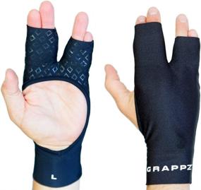 img 4 attached to 🖐️ Grappz Flexible Finger Splint - Finger Tape Alternative Gloves Pair for Enhanced Athletic Performance, Injury Protection & Grip Support in BJJ and All Sports (Black, Unisex)