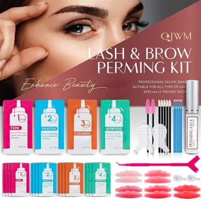 img 4 attached to 👁️ QJWm Lash Brow Lift Kit: Instant Fuller Eyebrows & Luscious Curled Lashes, Long-Lasting 6-8 Weeks - Home & Salon Use - 50 Piece Set