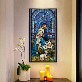 img 2 attached to 🎨 KoKoWill 5D DIY Diamond Painting Kit: Christmas Church Banner, Full Drill Resin Beads Art Craft Set for Adults, 11.81 x 19.69inches