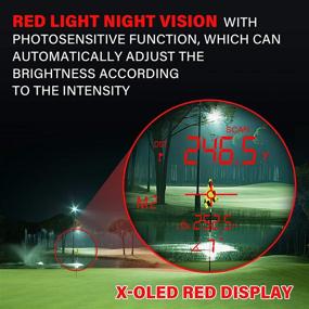 img 3 attached to 🎯 Anork Hunting Rangefinder - Golf Range Finder with Slope On/Off, Red and Black Optics Laser Rangefinder, 6X Magnification Clear View Hunting Range Finder, Target-Lock Vibration - Clip Design