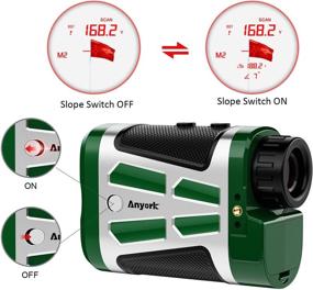 img 2 attached to 🎯 Anork Hunting Rangefinder - Golf Range Finder with Slope On/Off, Red and Black Optics Laser Rangefinder, 6X Magnification Clear View Hunting Range Finder, Target-Lock Vibration - Clip Design