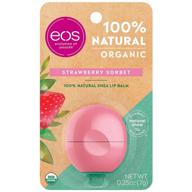 🍓 eos usda organic lip balm - strawberry sorbet: natural, gluten-free moisturizer for long-lasting hydration logo