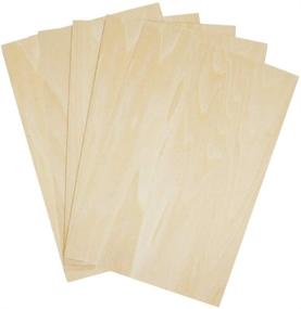 img 4 attached to 🎨 Lulu Home Unfinished Basswood Sheets for Crafts, Basswood Plywood Sheets, 2mm Thickness, Pack of 5