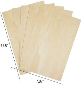 img 3 attached to 🎨 Lulu Home Unfinished Basswood Sheets for Crafts, Basswood Plywood Sheets, 2mm Thickness, Pack of 5