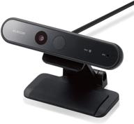 веб-камера elecom full hd 1080p 30fps с встроенным микрофоном, распознаванием лица и безопасным входом без использования рук для windows 10 hello, пк и ноутбуков, подключается через usb plug & play - ucam-cf20fbbk. логотип