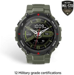img 2 attached to Amazfit T-Rex - Rugged Smartwatch in Army Green: Unleash Your Inner Adventurer!