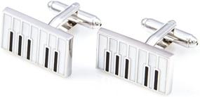 img 1 attached to MRCUFF Piano Cufflinks Presentation Polishing Men's Accessories for Cuff Links, Shirt Studs & Tie Clips