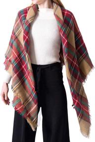 img 2 attached to 🧣 Qupish Blanket Classic Oversized Scarves - Essential Women's Accessories for Enhanced Style and Comfort