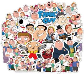 img 4 attached to 👨 100-Piece Pack of Family Guy Laptop Stickers – Water Bottle, Travel Case, Computer, Wall, Skateboard, Motorcycle, Phone, Bicycle, Luggage, Guitar, Bike Decals