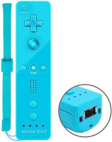 img 2 attached to 🎮 Lyyes Blue Wii Controller with Motion Plus - Wii Motion Remote with Nunchuck for Wii U