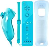 🎮 lyyes blue wii controller with motion plus - wii motion remote with nunchuck for wii u logo