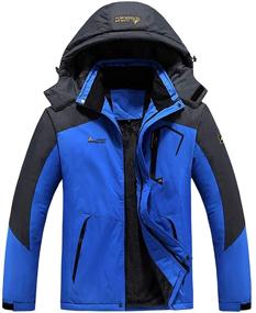 img 4 attached to Ultimate Protection: Men's Waterproof Ski Jacket for Winter Adventures - Warm, Windproof, Mountain-Ready Snow Coat with Hood