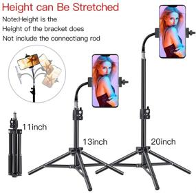 img 1 attached to 📸 20-inch Phone Tripod Stand for iPhone Cell Phone Video Recording, Vlogging, Streaming & Photography – Sturdy, Lightweight Smartphone Tripod Stand