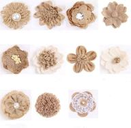 vstarone 11 pcs handmade natural burlap flowers: rustic diy crafts for home, wedding, christmas & party decor logo