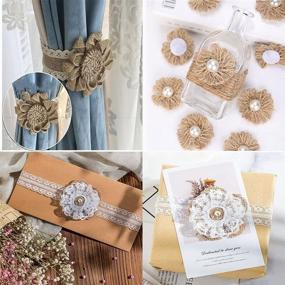 img 2 attached to VstarOne 11 PCS Handmade Natural Burlap Flowers: Rustic DIY Crafts for Home, Wedding, Christmas & Party Decor