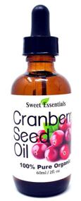 img 3 attached to 🍒 100% Pure Organic Virgin Cranberry Seed Oil from Canada – Cold-Pressed, Unrefined, Natural Moisturizer for Skin, Hair & Face in Various Sizes – Sweet Essentials (2 fl oz Glass Bottle)