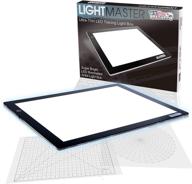 🎨 us art supply lightmaster 32.5" extra large (a2) led lightbox board - ultra-thin 3/8" light box pad with dimmable led, measuring overlay grid, circle template, and protractor - includes 110v ac power adapter logo