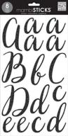 🎀 mambisticks themed stickers by me & my big ideas - large cursive alphabet in black glitter - ideal for scrapbooking & paper crafts - 8 sheets - happy planner scrapbooking supplies logo