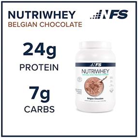 img 3 attached to 🥛 NFS NutriWhey - Premium Whey Protein Powder for Enhanced Post-Workout Recovery and Muscle Repair - Delectable Belgian Chocolate Flavor - 100% Satisfaction Assurance - 23 Servings