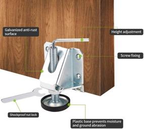 img 3 attached to Adjustable Furniture Leveler Legs - 8 Pack Heavy Duty Leveling Feet with Installation Screws, Lock Nuts, and Wrench - 2 Inch Adjustable Height for Furniture, Tables, Cabinets, and Workbenches