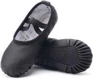 👧 ruqiji leather ballet toddler slippers - girls' athletic shoes logo