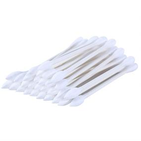 img 1 attached to 🌿 Aimian Organic Makeup Cotton Swabs 300 Count – Natural Cotton Buds, Cruelty-Free, 100% Pure Cotton, Double Headed, Pointed and Round Tips (White – Paper Stick)
