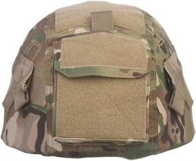 img 3 attached to 🎯 Multicam Camouflage Outdoor Base Tactical Helmet Cover for Airsoft MICH 2002 2000 ACH Helmets - Size M/L