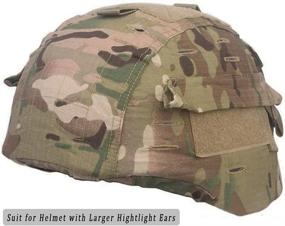 img 2 attached to 🎯 Multicam Camouflage Outdoor Base Tactical Helmet Cover for Airsoft MICH 2002 2000 ACH Helmets - Size M/L