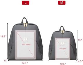 img 2 attached to KKXIU Backpack Daypacks Synthetic Shoulder Women's Handbags & Wallets and Fashion Backpacks