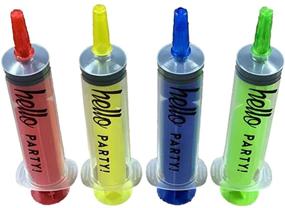 img 4 attached to 🍹 20/40 Pack of 2oz Multi-colour Plastic Syringes for Jello Shots - Halloween Party Supplies for Adults