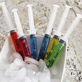 img 1 attached to 🍹 20/40 Pack of 2oz Multi-colour Plastic Syringes for Jello Shots - Halloween Party Supplies for Adults