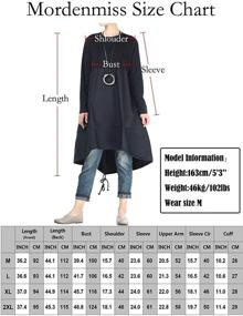 img 2 attached to 👗 Discover Stylish and Unique Mordenmiss Asymmetrical Patchwork Pockets Sleeve Black Women's Clothing and Dresses