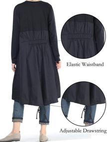 img 1 attached to 👗 Discover Stylish and Unique Mordenmiss Asymmetrical Patchwork Pockets Sleeve Black Women's Clothing and Dresses