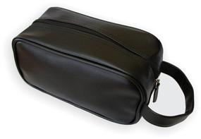 img 3 attached to 🧳 Versatile Travel Toiletry Bag/Shave Kit with Large Zippered Pocket for Men or Women. Side Pocket included for Smaller Essential Items. By Mirror On A Rope - Available in Black