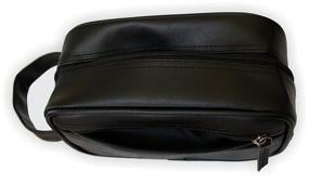 img 2 attached to 🧳 Versatile Travel Toiletry Bag/Shave Kit with Large Zippered Pocket for Men or Women. Side Pocket included for Smaller Essential Items. By Mirror On A Rope - Available in Black