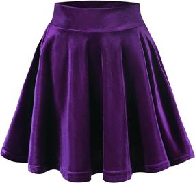 img 4 attached to 👗 EXCHIC Womens Velvet Versatile Stretchy Skirts: Effortlessly Stylish Women's Clothing