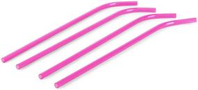 img 1 attached to Creative Brands Slant Collections - Hot Pink Glitter Acrylic Wine Bottle Straws, 4-Count, 15-Inch