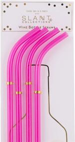 img 3 attached to Creative Brands Slant Collections - Hot Pink Glitter Acrylic Wine Bottle Straws, 4-Count, 15-Inch